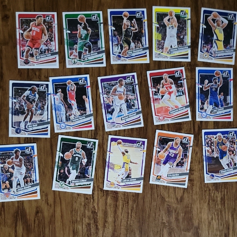 2023-2024 Donruss NBA Basketball Trading Card Collection 15 Card Lot